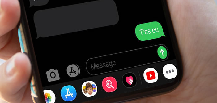 Hide the application bar in iMessage on the iPhone