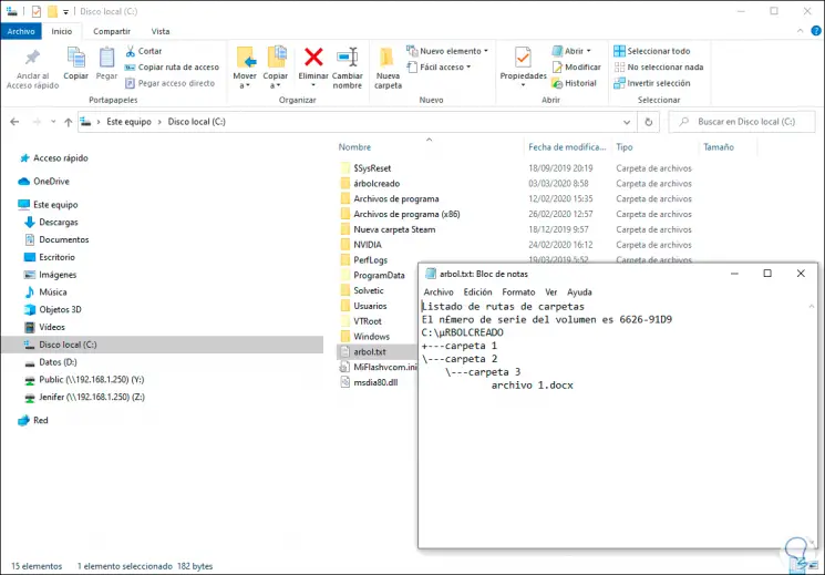 See directory tree  and make a folder tree  in Windows  10