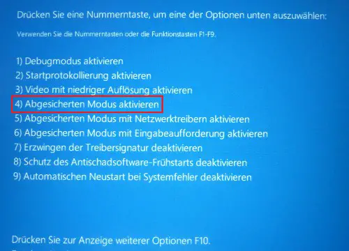 windows 10 safe mode