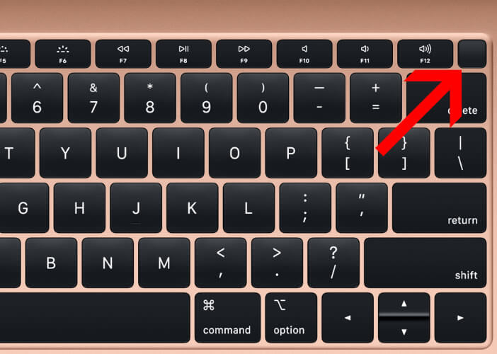 restart apple laptop with keyboard