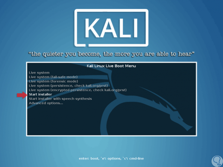 how to boot into kali linux from usb