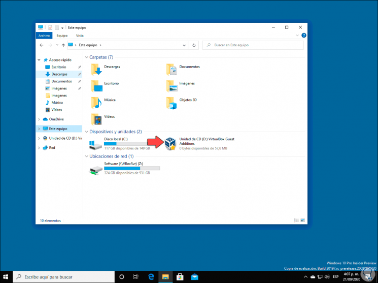 shared folder virtualbox windows 10
