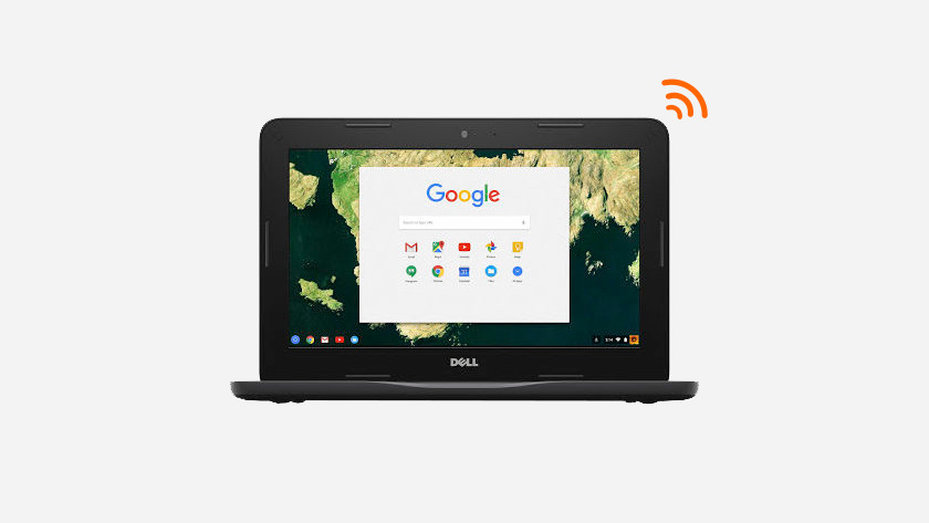 Chromebook connected to the internet.