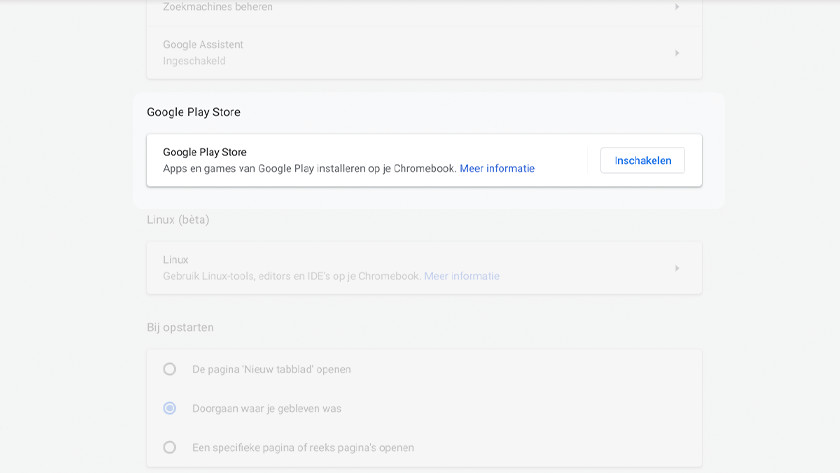 Activate the Google Play Store on your Chromebook.