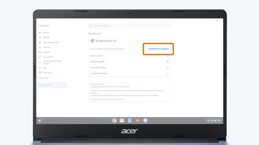 Check the Chromebook for updates