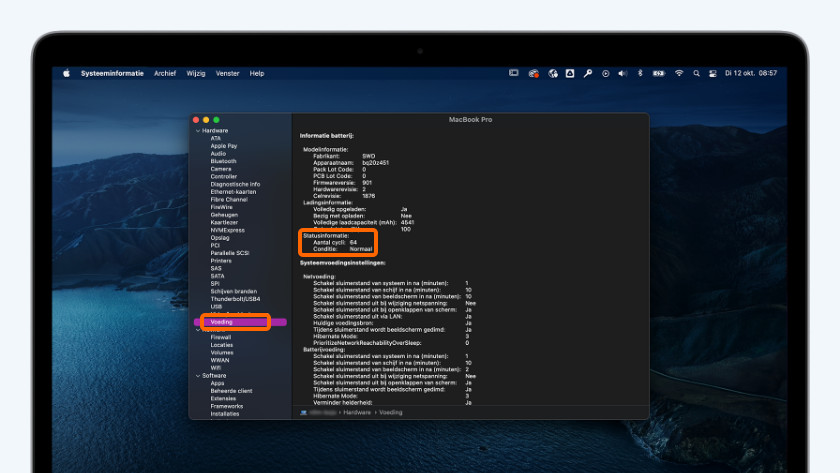 MacOS find the number of charge cycles