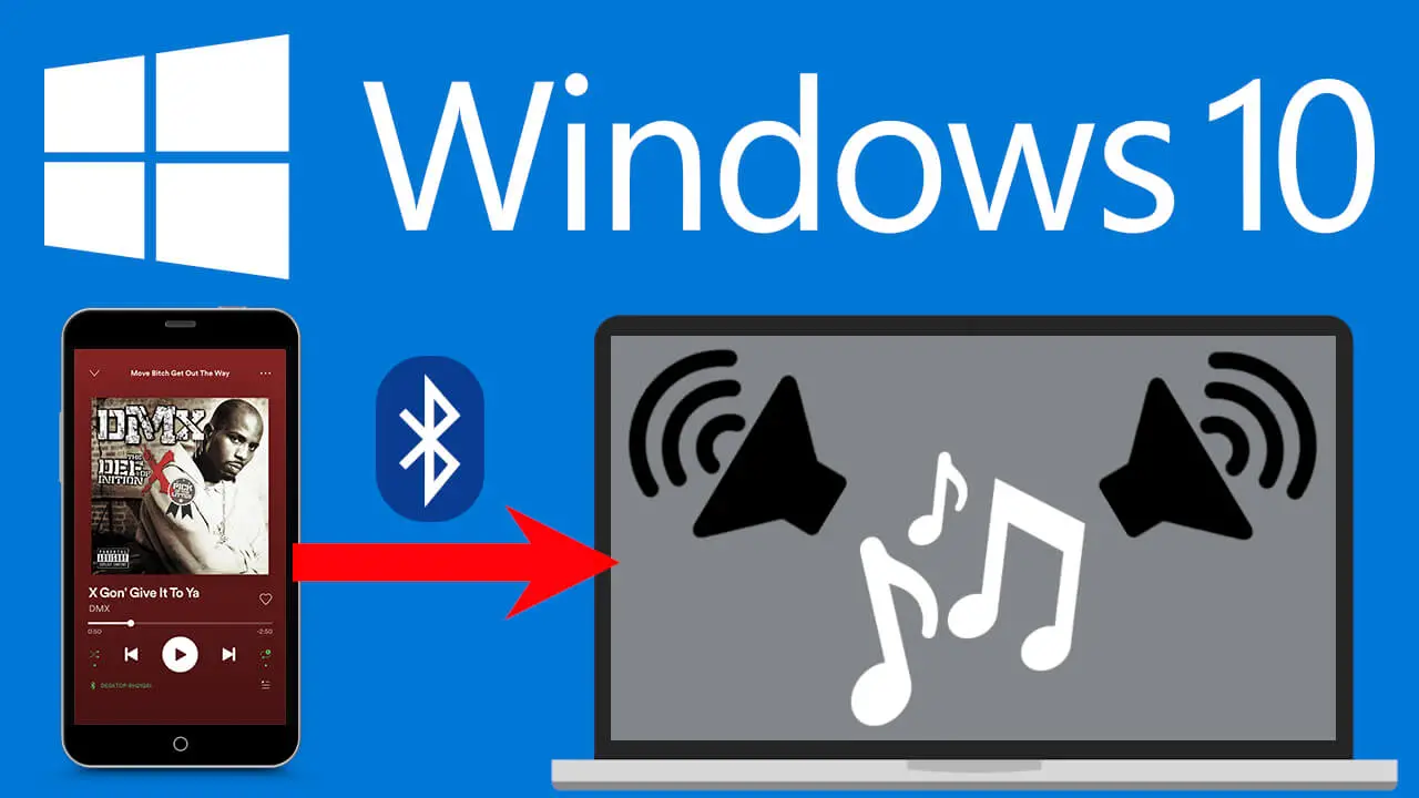 use laptop as bluetooth speaker windows 10