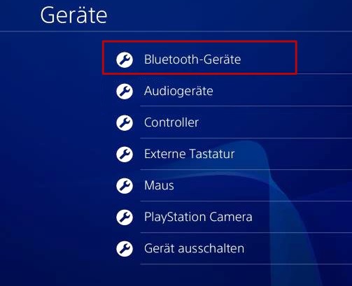PS4 Bluetooth devices