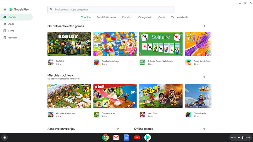 Use the Google Play Store on a Chromebook.