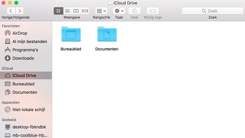 Drag files to iCloud Drive