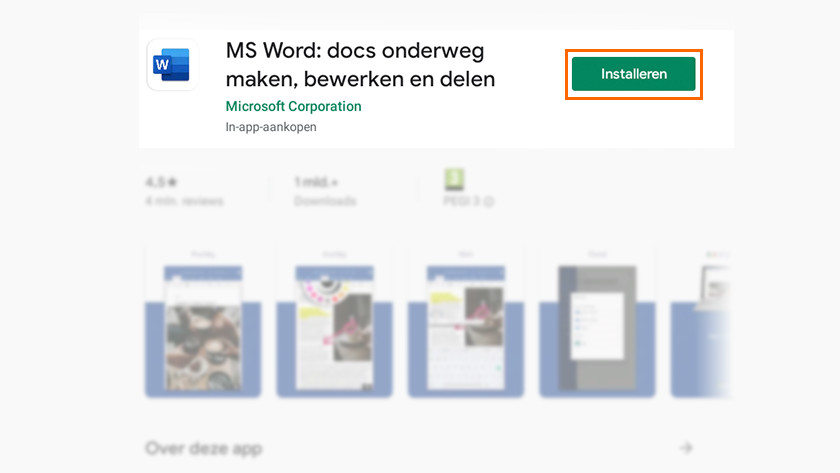 Install the Word app from the Google Play Store.