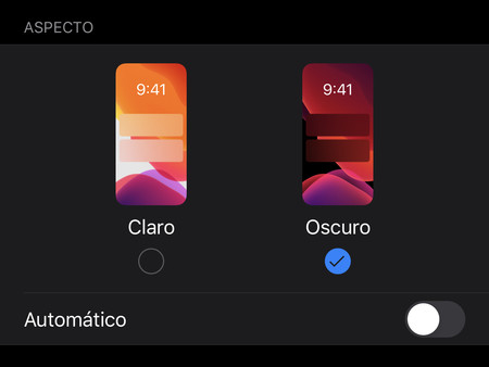 Light or Dark Mode setting