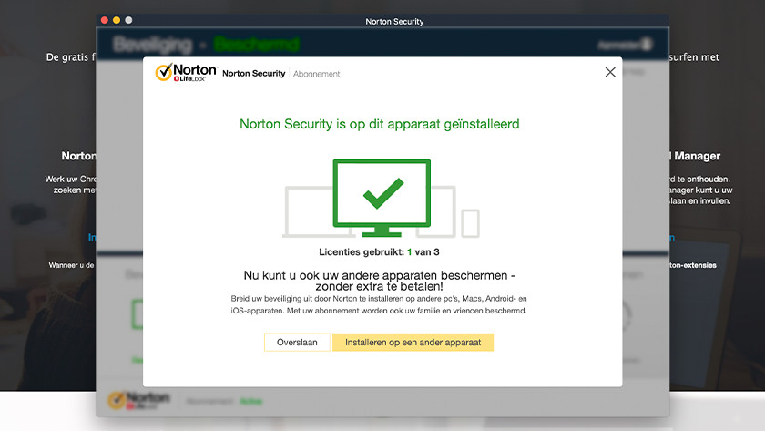 Norton installation completed successfully