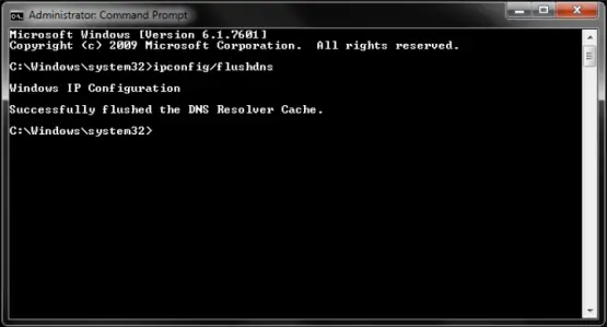 ipconfig / flushdns