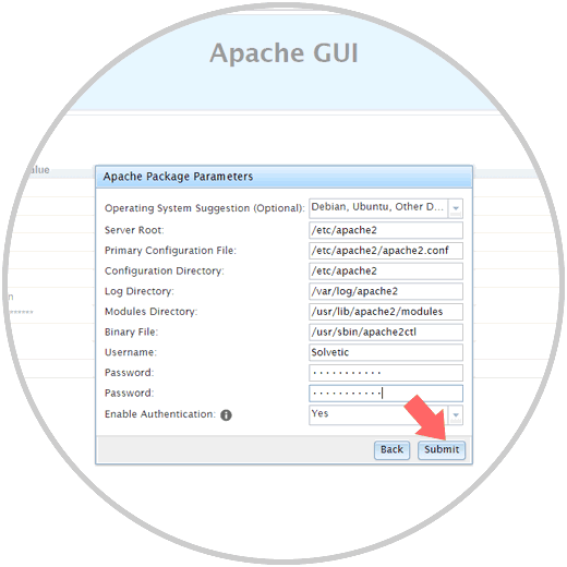 Apache access. Apache gui.
