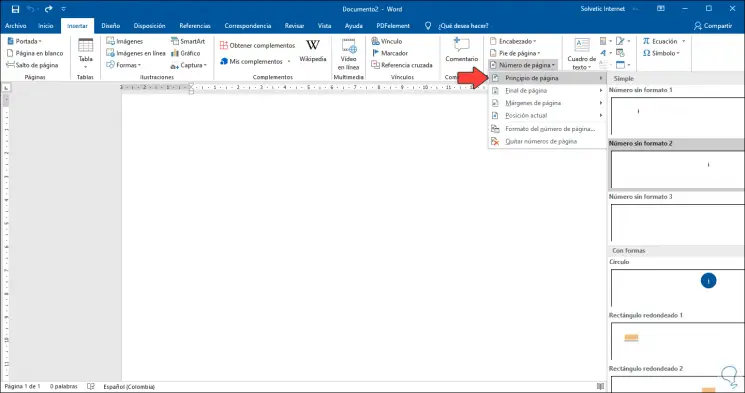 word for mac page numbers: roman numerals then arabic numerals