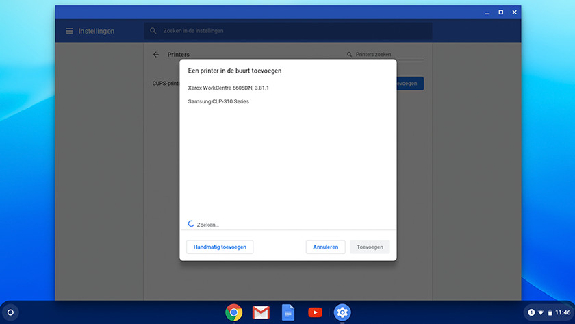 Add a printer to a Chromebook.