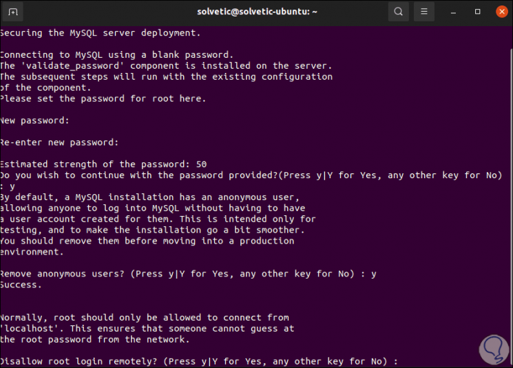 install mysql ubuntu set password