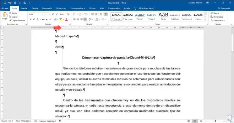 create a first line indent in word 2010