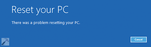 There was a problem resetting your PC