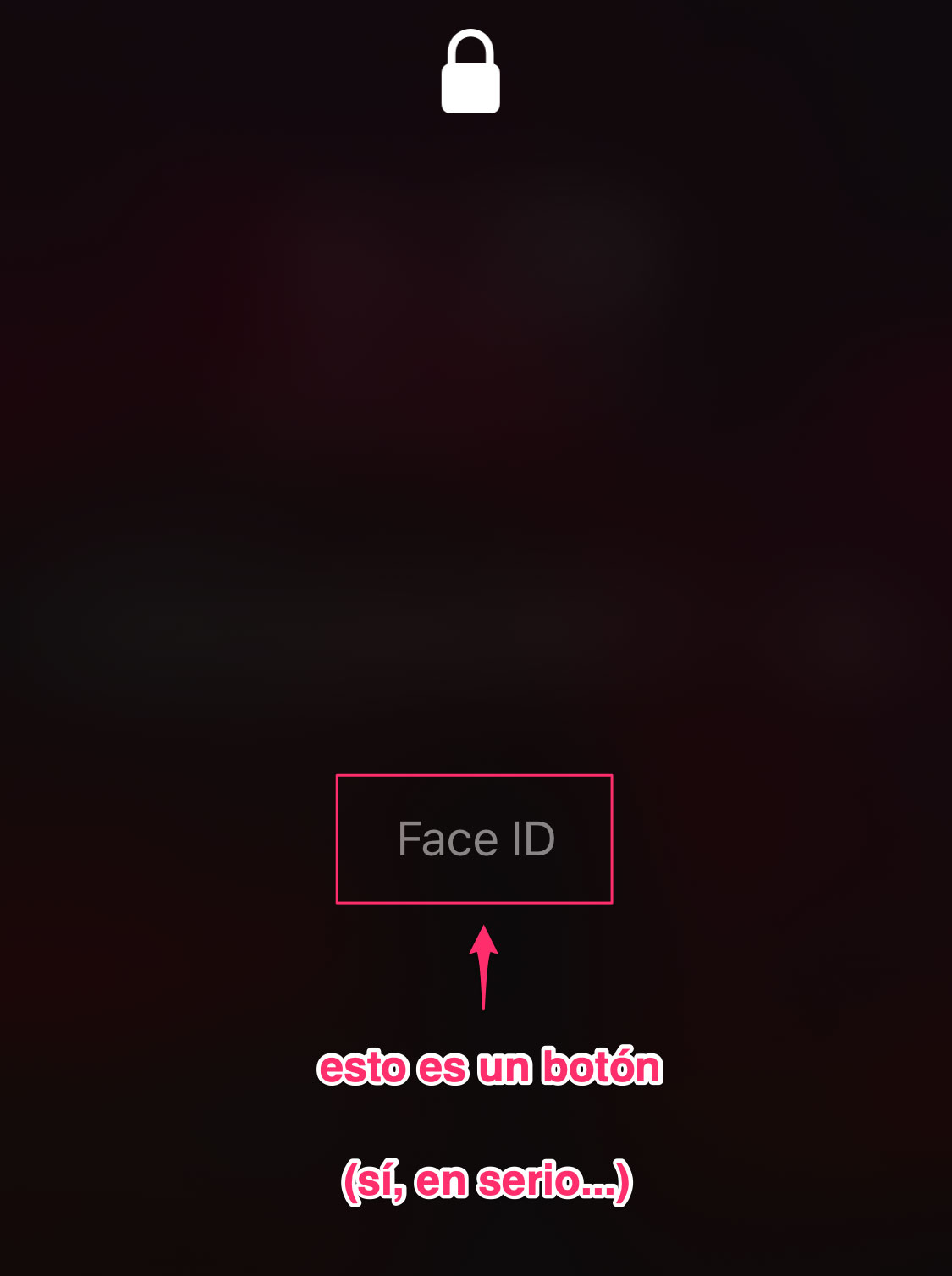 Face ID button to enter the password by typing