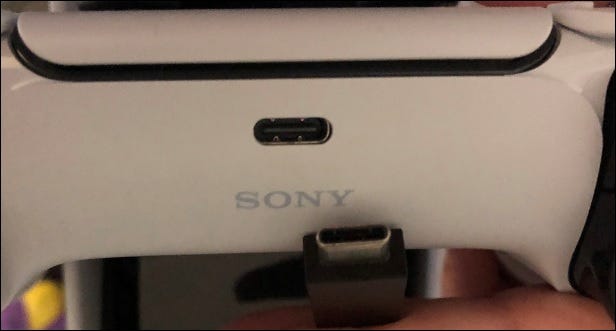 where to find charging port on ps5 dualsense controller