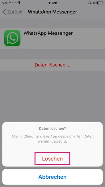 Whatsapp chat backup abbrechen