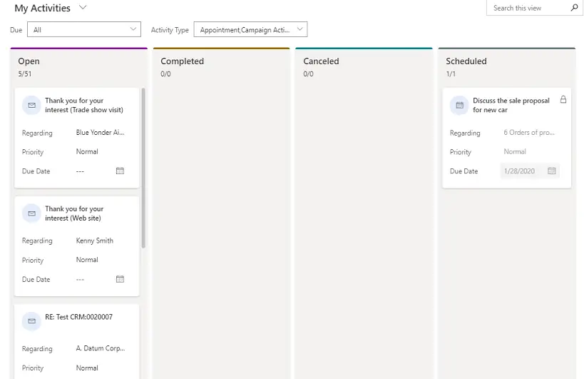 How to use Kanban views in Dynamics 365 -