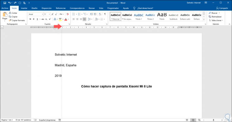 how to insert a first line indent in word 2016