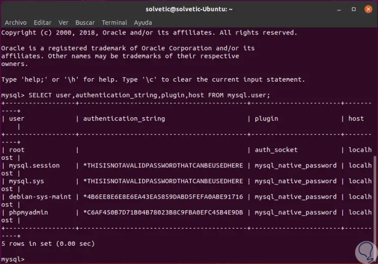install mysql and phpmyadmin ubuntu