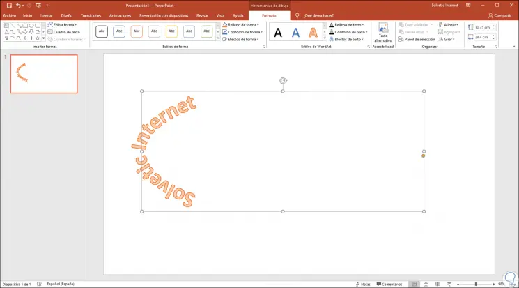 how do you make text curve in powerpoint mac