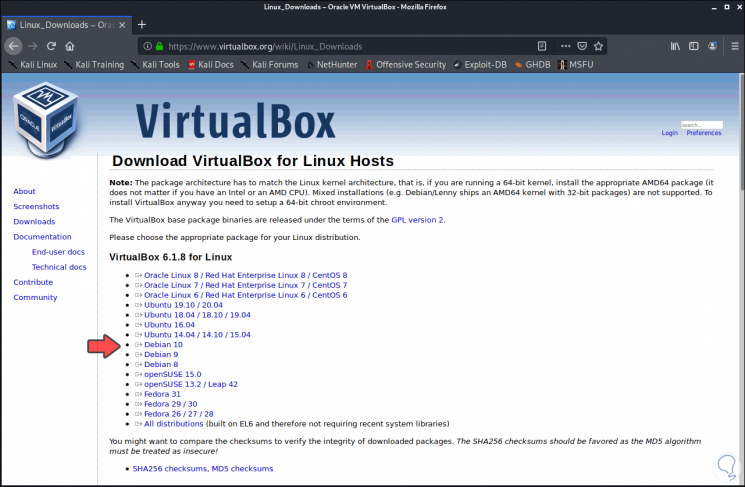 kali linux virtualbox not loading