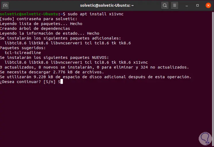 Ubuntu vnc не подключается