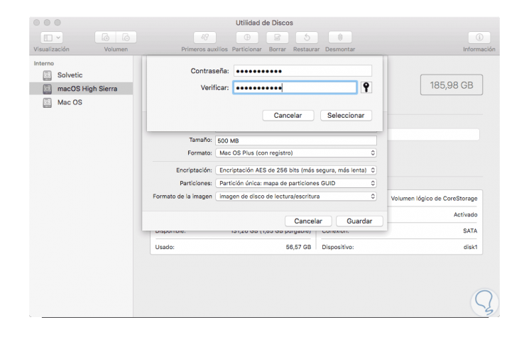 how to change password on mac disk image