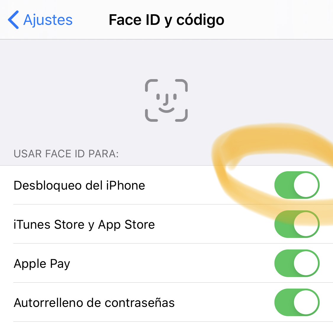 Option to disable Face ID on the lock screen