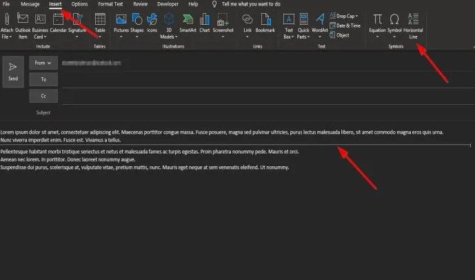 how-to-add-horizontal-line-in-email-messages-in-outlook