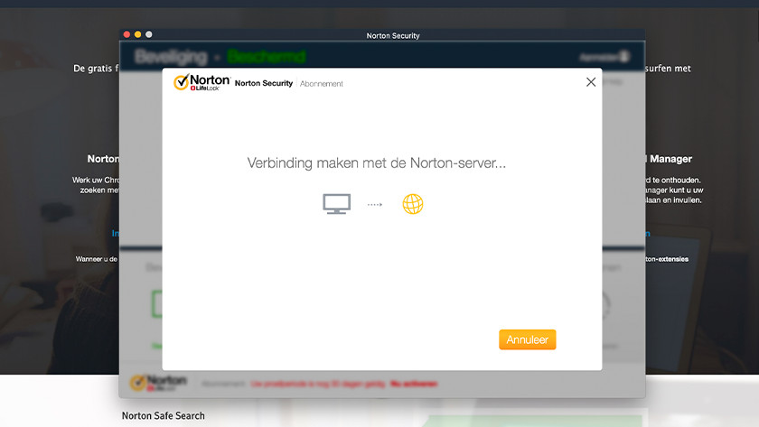 Connect to the Norton server