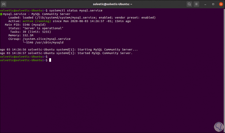 commands to install mysql in ubuntu