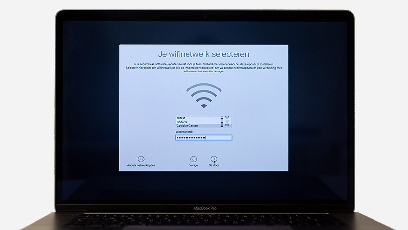 Select WiFi network