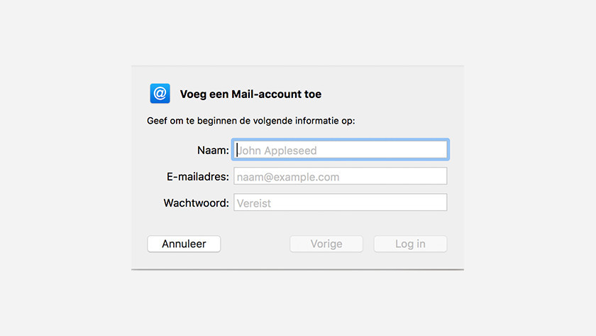 Enter Apple Mail data